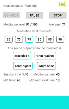 "EEG Meditation" Android app screenshot 5