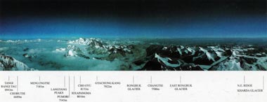 Northern view into Tibet from the top of Everest