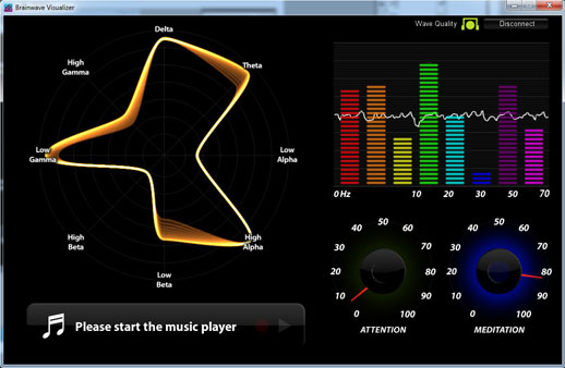 Screenshot of Brainwave Visualizer application