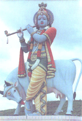         . . . Krishna statue on stadium hill in Puttaparthi
